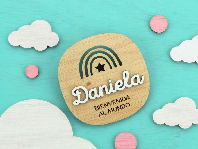 Cartelito bienvenida - Daniela