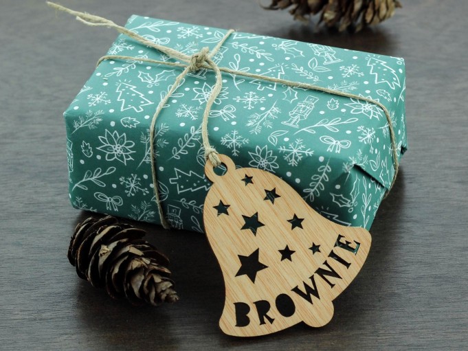 Adorno campana Navidad - Brownie